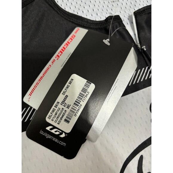 LOUIS GARNEAU Mens Cycling Bib Padded Shorts Jersey Size 3XL Delfino Skin NEW - Picture 5 of 9